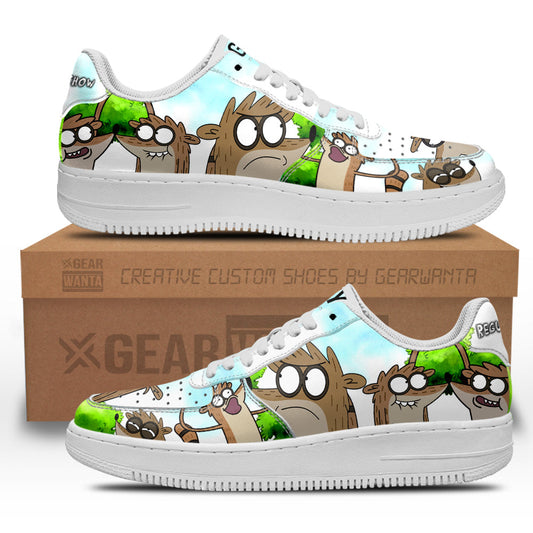 Rigby Air Sneakers Custom Regular Show Shoes- Cuztomshoes