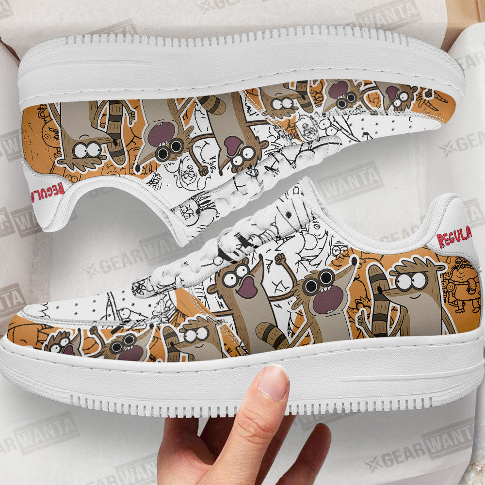 Rigby Regular Show Air Sneakers Custom Cartoon Shoes- Cuztomshoes