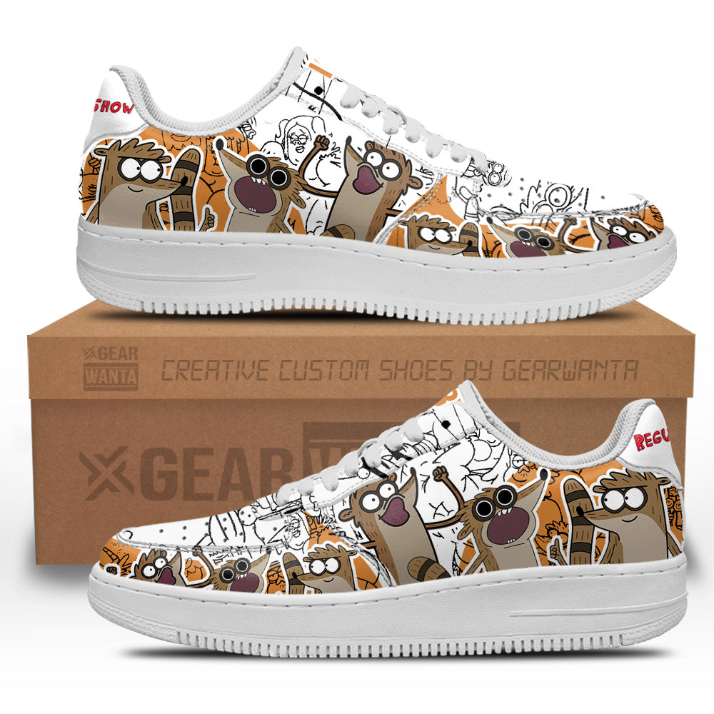 Rigby Regular Show Air Sneakers Custom Cartoon Shoes- Cuztomshoes