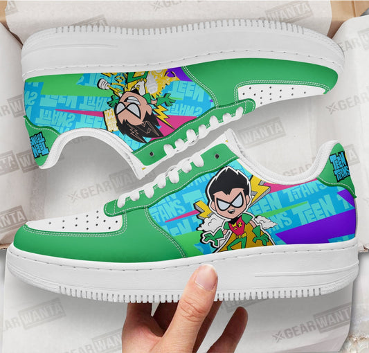 Robin Air Sneakers Custom Teen Titan Go Cartoon Shoes- Cuztomshoes