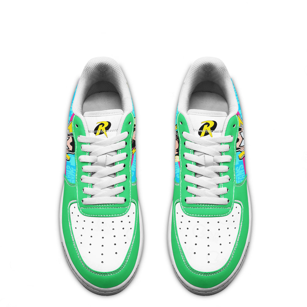 Robin Air Sneakers Custom Teen Titan Go Cartoon Shoes- Cuztomshoes