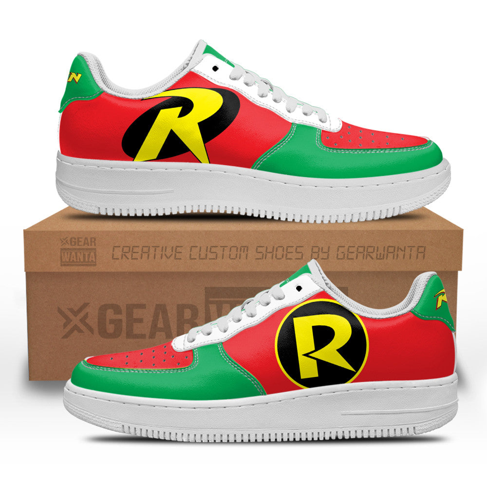 Robin Super Hero Custom Air Sneakers QD22- Cuztomshoes