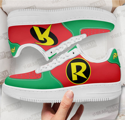 Robin Super Hero Custom Air Sneakers QD22- Cuztomshoes