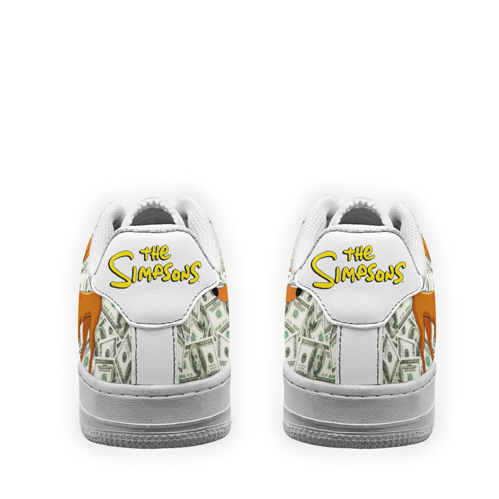 Santa's Little Helper Air Sneakers Custom Simpson Cartoon Shoes- Cuztomshoes