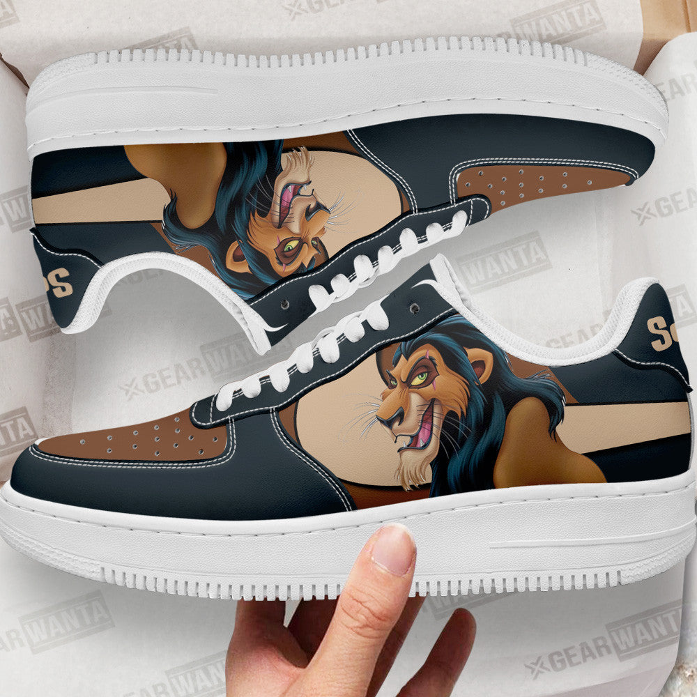 Scar Custom Cartoon Air Sneakers LT13- Cuztomshoes