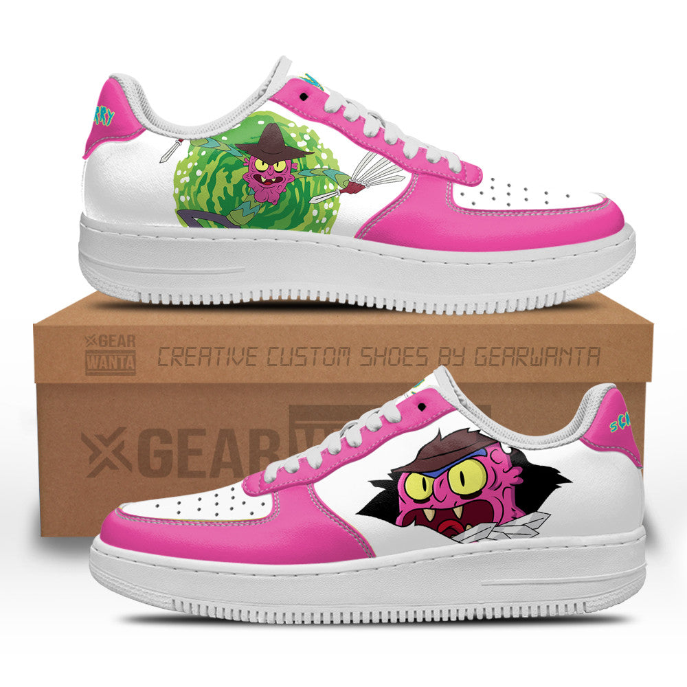 Scary Terry Rick and Morty Custom Air Sneakers QD13- Cuztomshoes