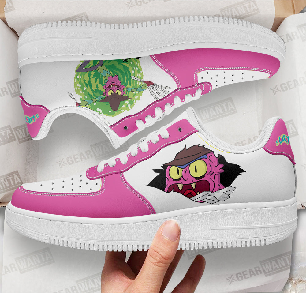 Scary Terry Rick and Morty Custom Air Sneakers QD13- Cuztomshoes