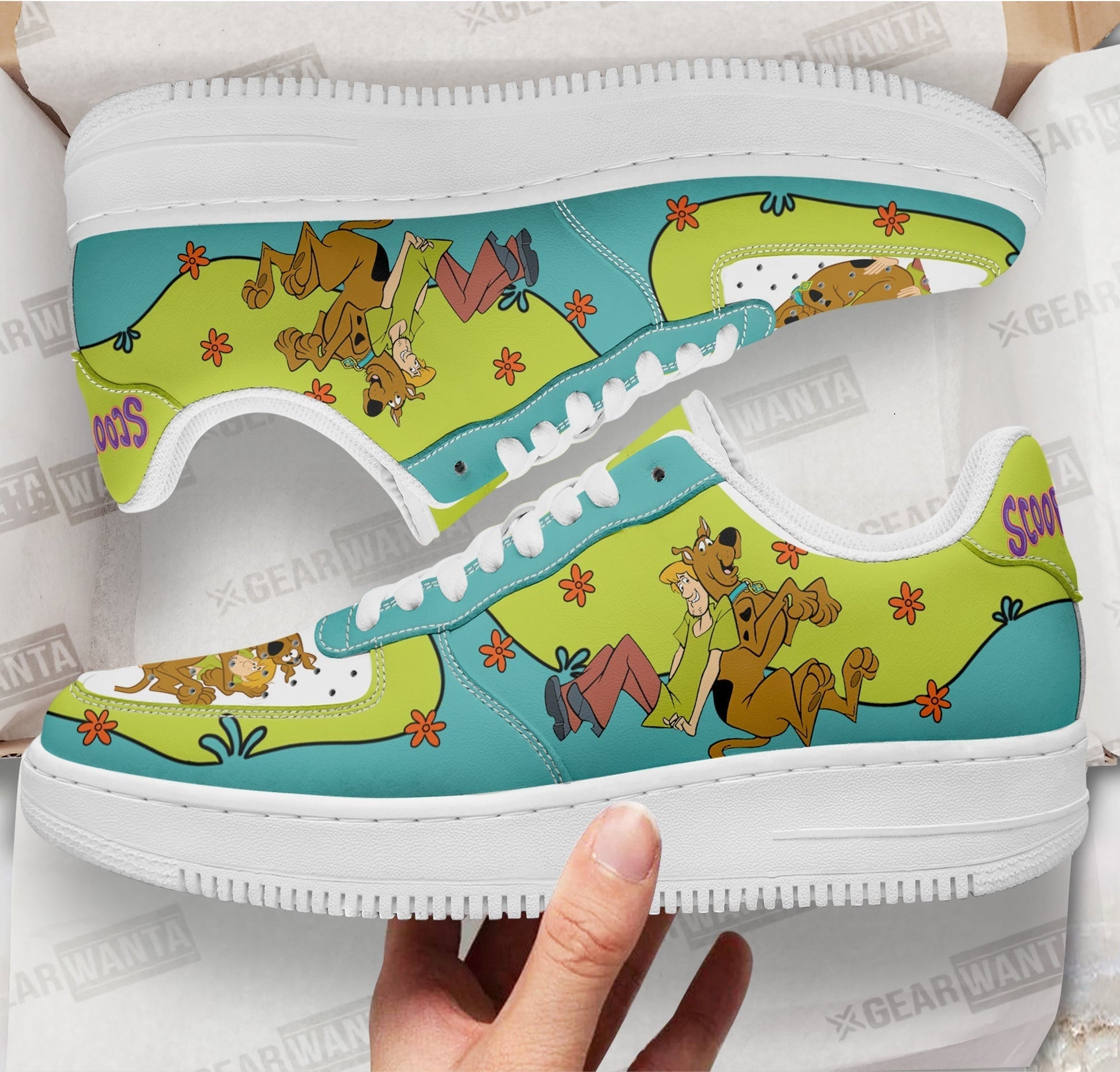 Scooby-Doo and Shaggy Rogers Air Sneakers- Cuztomshoes