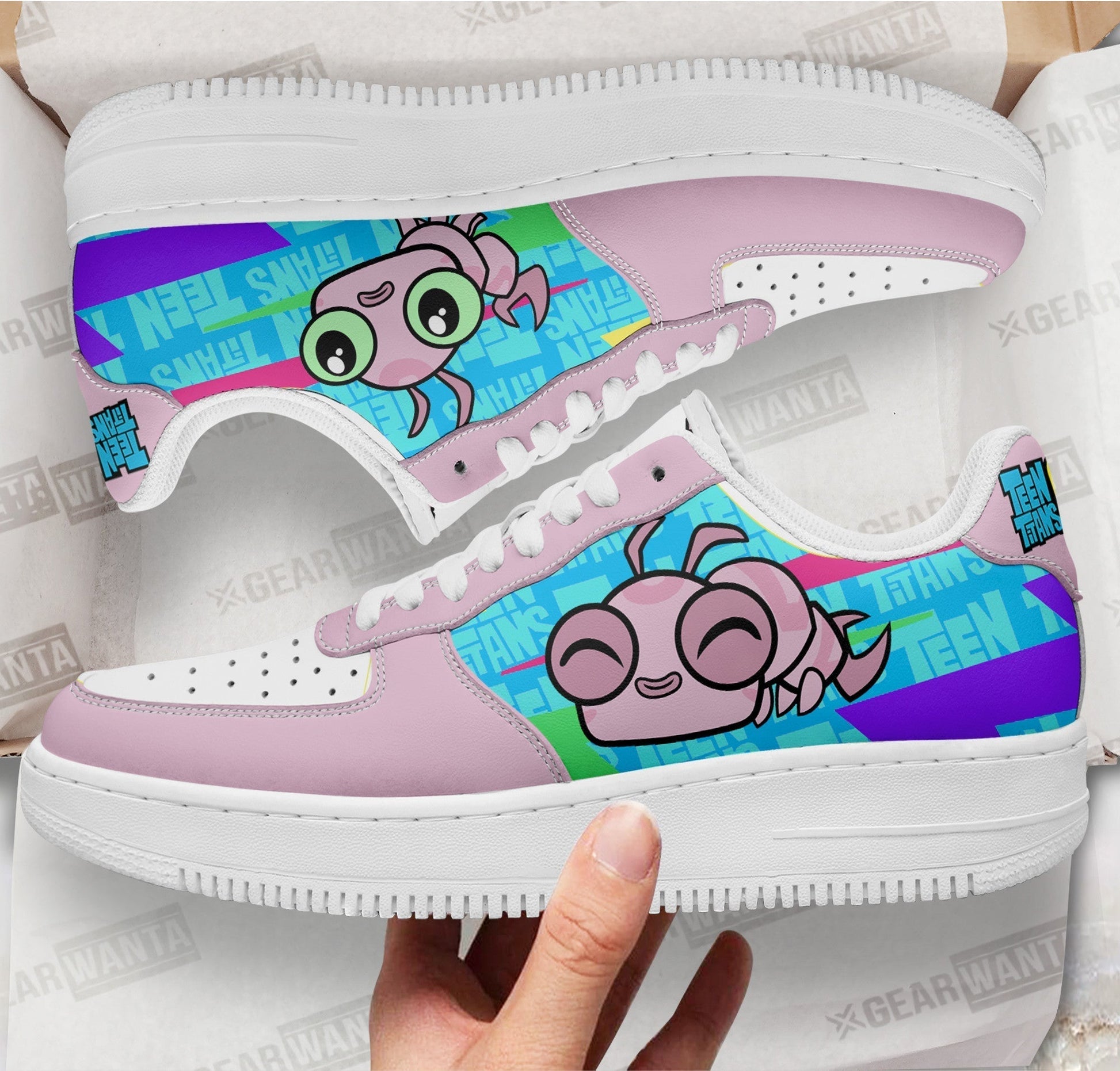 Silke Air Sneakers Custom Teen Titan Go Cartoon Shoes- Cuztomshoes