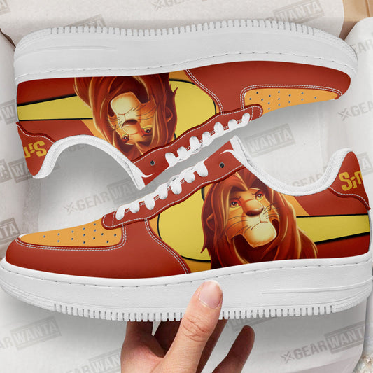 Simba Custom Cartoon Air Sneakers LT13- Cuztomshoes