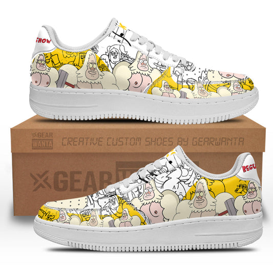 Skips Regular Show Air Sneakers Custom Cartoon Shoes- Cuztomshoes