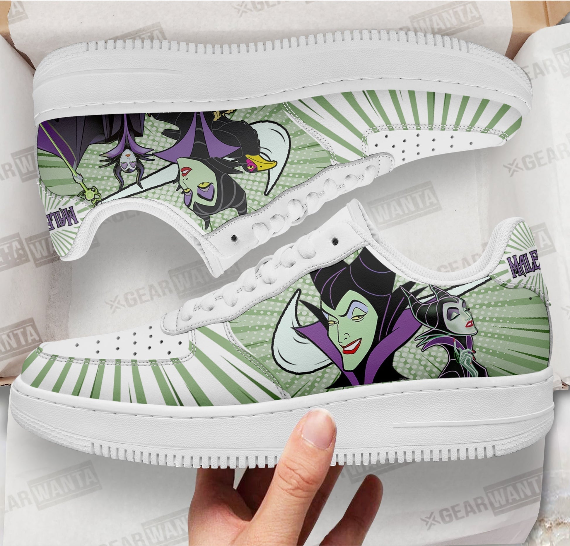 Sleeping Beauty Maleficent Air Sneakers Custom- Cuztomshoes