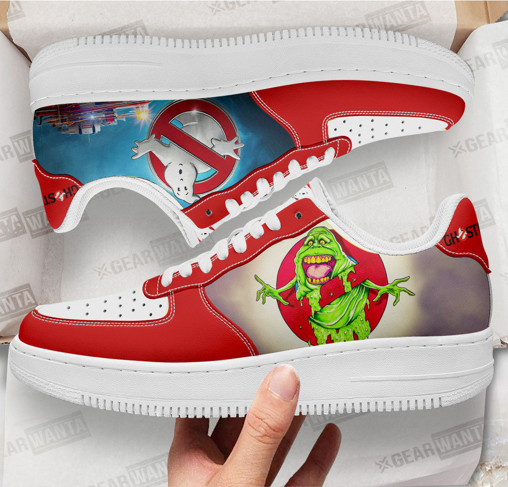 Slimer vs Ghostbusters Air Sneakers Custom For Movies Fans- Cuztomshoes