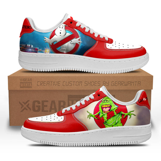 Slimer vs Ghostbusters Air Sneakers Custom For Movies Fans- Cuztomshoes