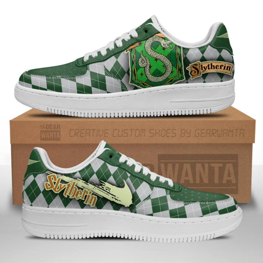 Slytherin Air Sneakers Custom Harry Potter Shoes For Fans- Cuztomshoes