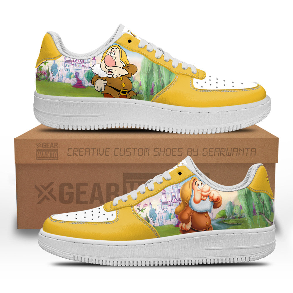 Sneezy Snow White and 7 Dwarfs Custom Air Sneakers QD12- Cuztomshoes