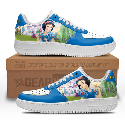 Snow White Princess Custom Air Sneakers QD12- Cuztomshoes