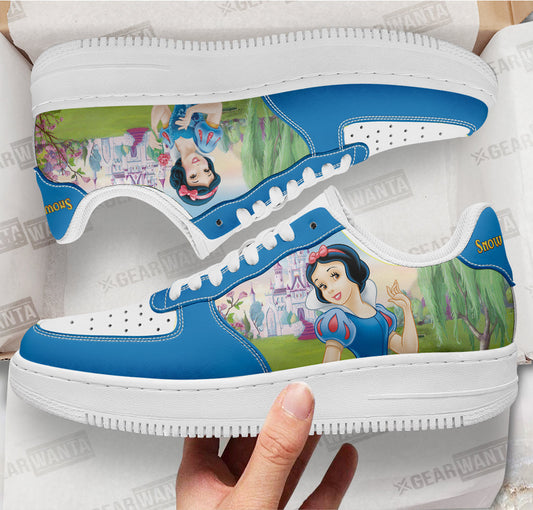 Snow White Princess Custom Air Sneakers QD12- Cuztomshoes