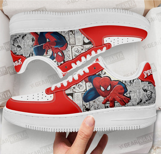 Spider-Man Air Sneakers Custom Comic Shoes- Cuztomshoes