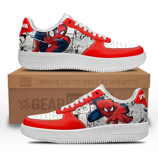 Spider-Man Air Sneakers Custom Comic Shoes- Cuztomshoes