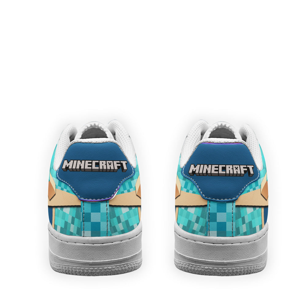 Steve Minecraft Custom Air Sneakers LT11- Cuztomshoes