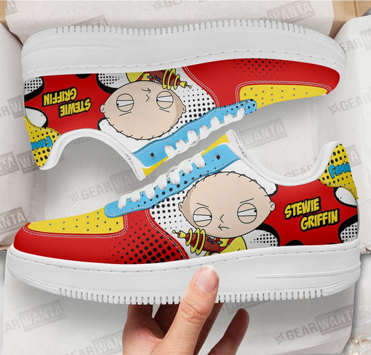 Stewie Griffin Family Guy Air Sneakers Custom Cartoon Shoes- Cuztomshoes