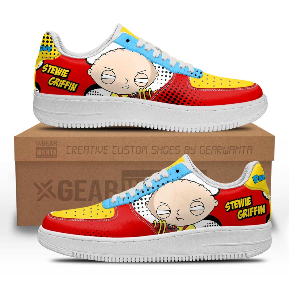 Stewie Griffin Family Guy Air Sneakers Custom Cartoon Shoes- Cuztomshoes