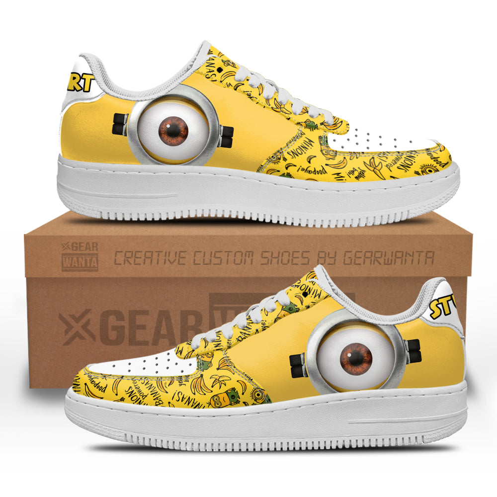 Stuart Minion Air Sneakers Custom Shoes- Cuztomshoes