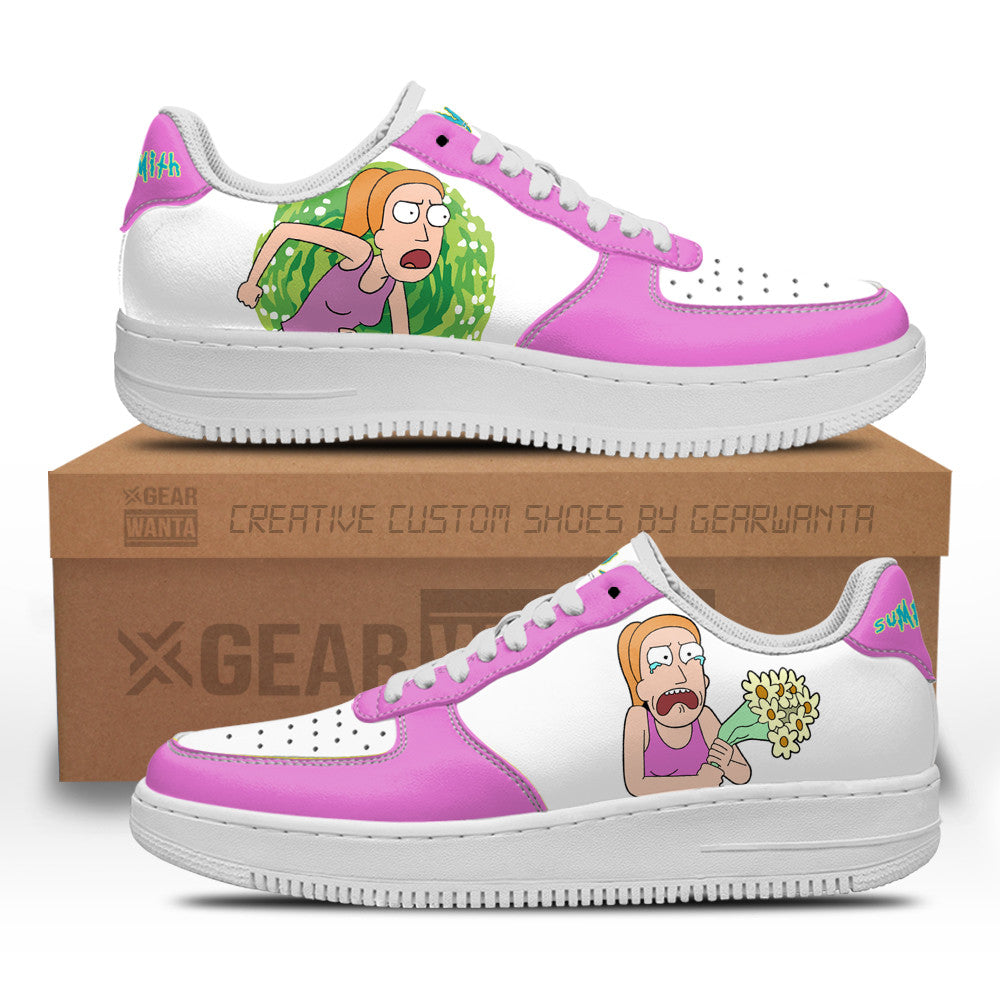 Summer Smith Rick and Morty Custom Air Sneakers QD13- Cuztomshoes