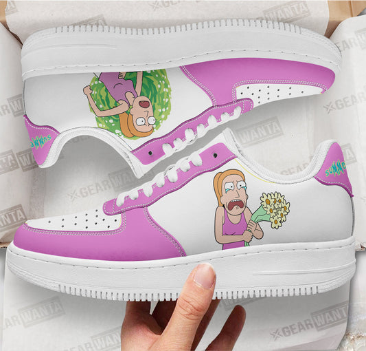 Summer Smith Rick and Morty Custom Air Sneakers QD13- Cuztomshoes