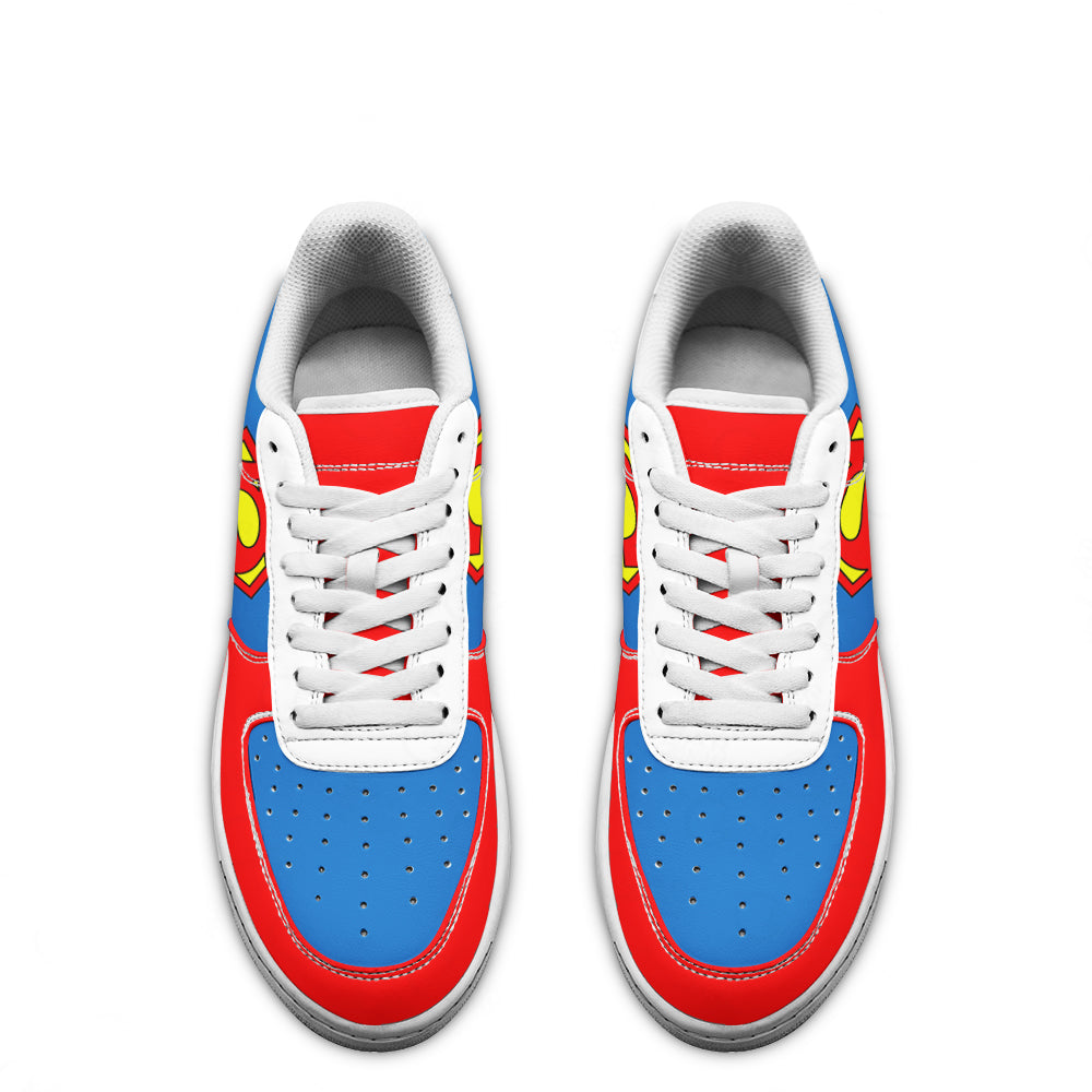 Super Man Super Hero Custom Air Sneakers QD22- Cuztomshoes