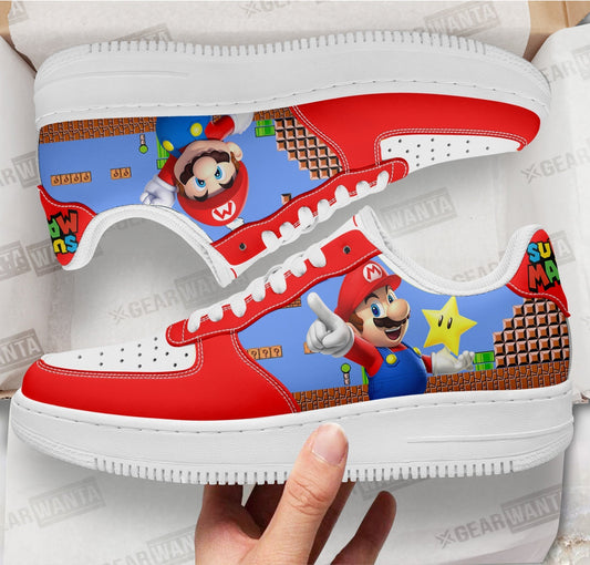 Super Mario Air Sneakers Custom For Gamer Shoes- Cuztomshoes