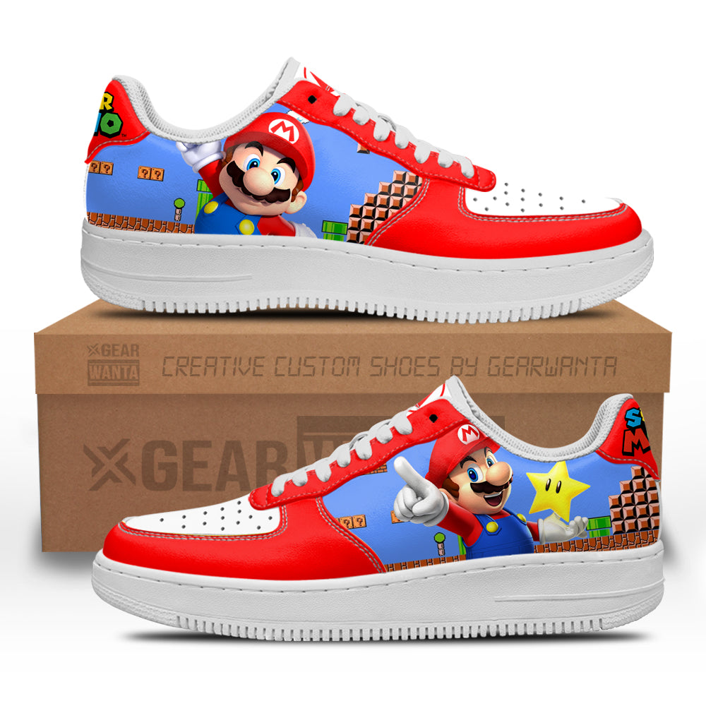 Super Mario Air Sneakers Custom For Gamer Shoes- Cuztomshoes