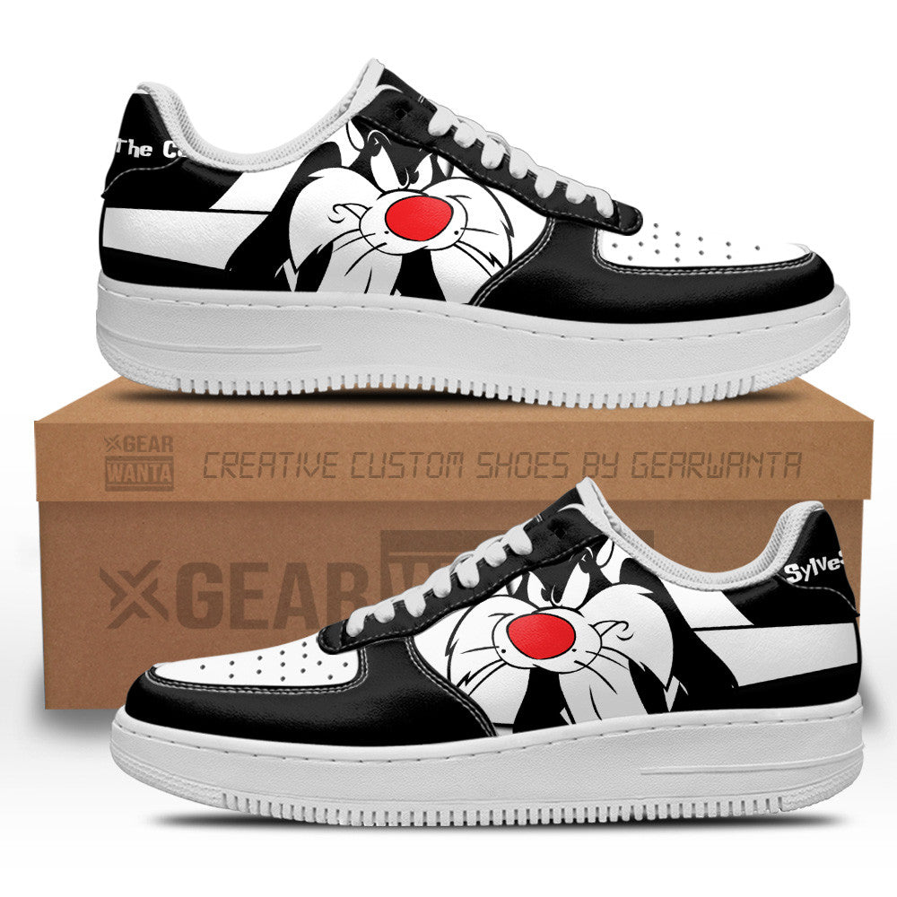 Sylvester the Cat Custom Cartoon Air Sneakers LT13- Cuztomshoes