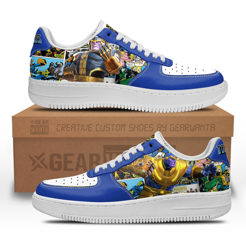 Thanos Air Sneakers Custom Superhero Comic Shoes- Cuztomshoes