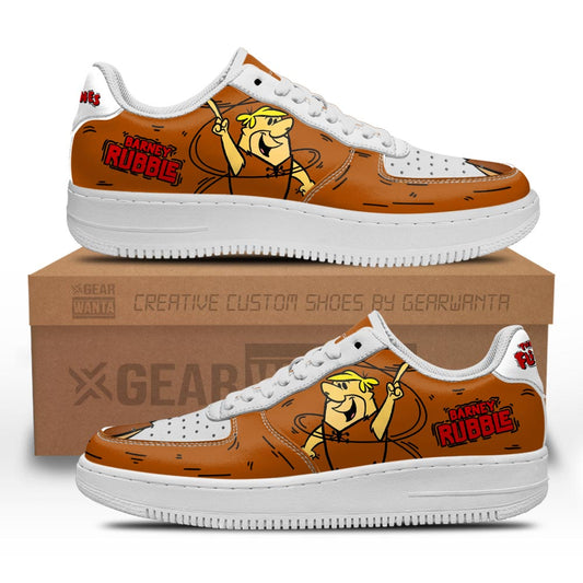 The Flintstones Barney Rubble Air Sneakers Custom- Cuztomshoes