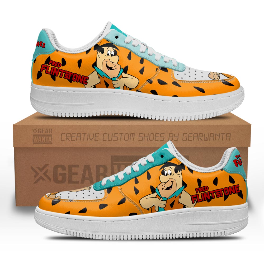 The Flintstones Fred Flintstone Air Sneakers Custom- Cuztomshoes