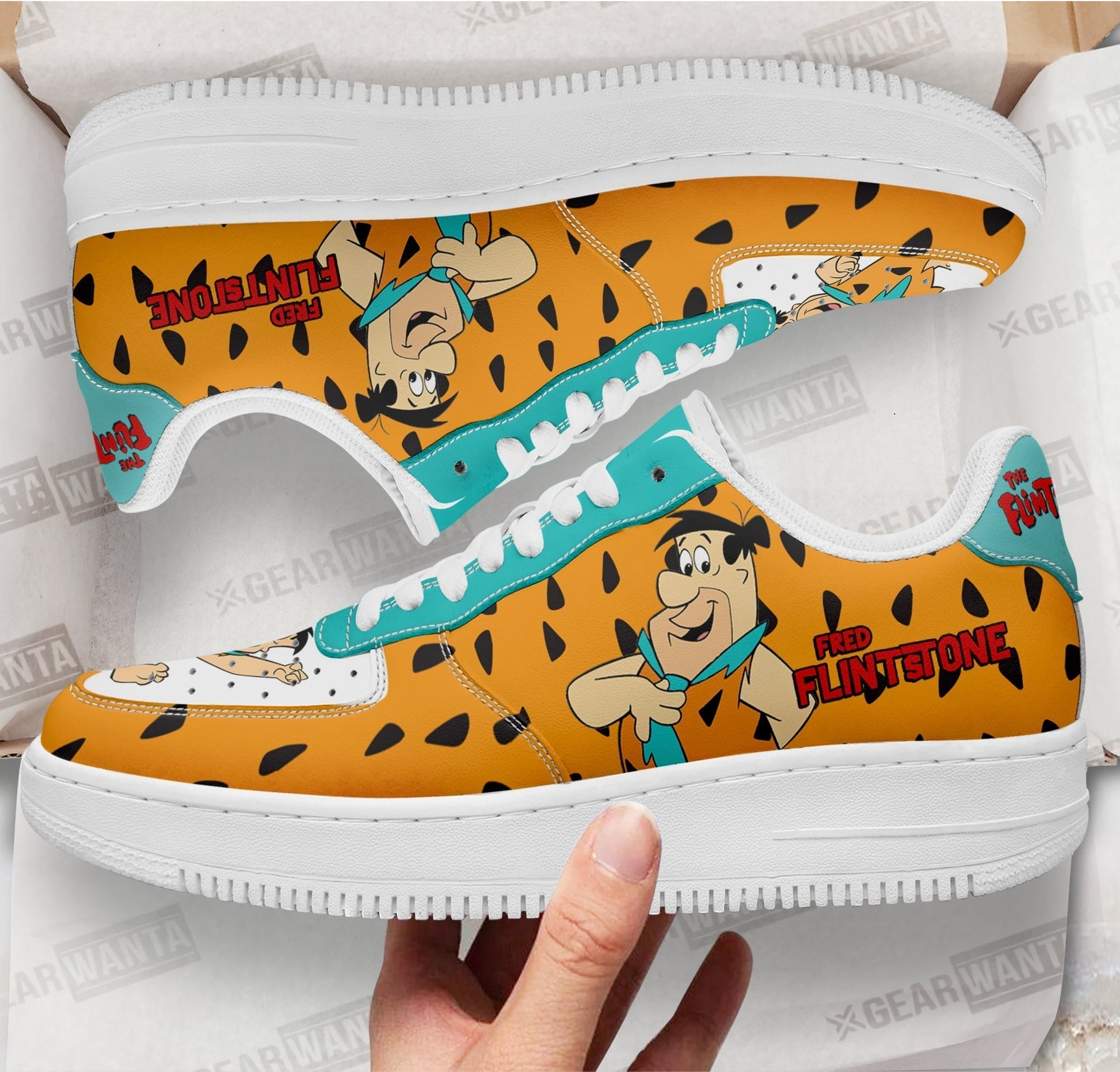 The Flintstones Fred Flintstone Air Sneakers Custom- Cuztomshoes