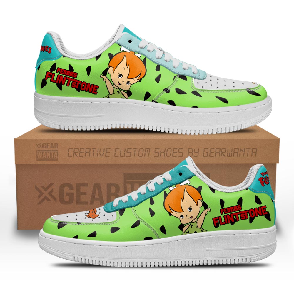 The Flintstones Pebbles Flintstone Air Sneakers Custom- Cuztomshoes