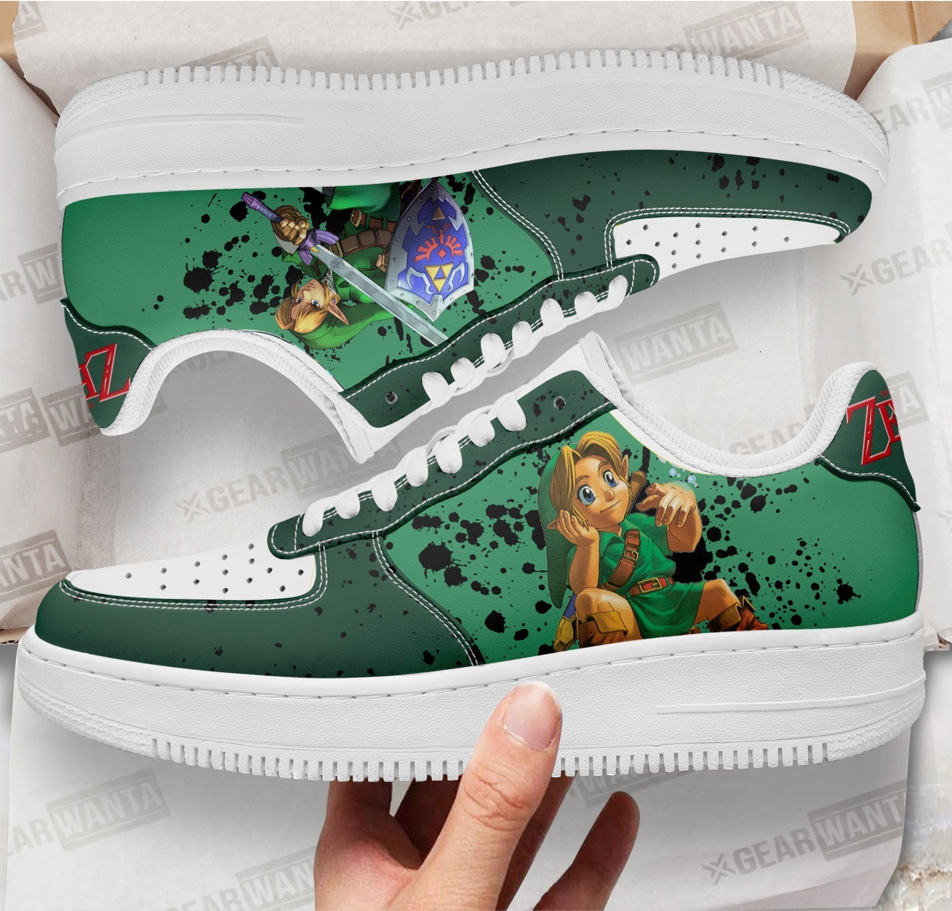 The Legend of Zelda Air Sneakers Custom For Gamer Shoes- Cuztomshoes