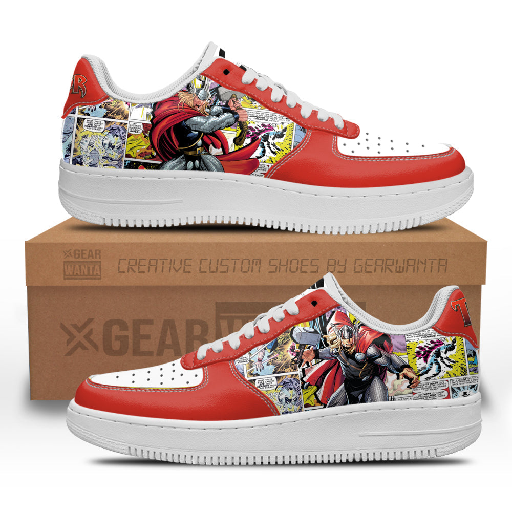 Thor Air Sneakers Custom Superhero Comic Shoes- Cuztomshoes