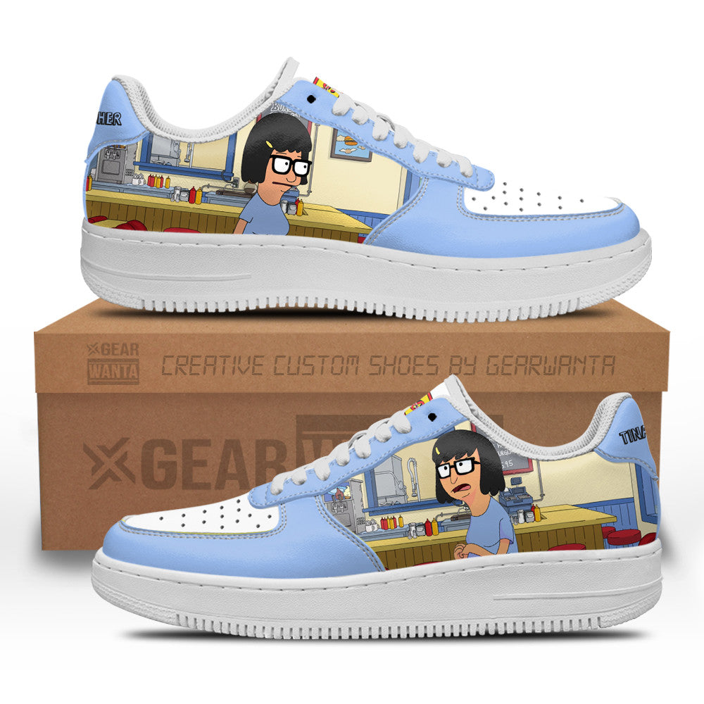 Tina Belcher Bob's Burger Custom Air Sneakers QD12- Cuztomshoes