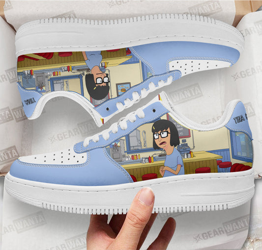 Tina Belcher Bob's Burger Custom Air Sneakers QD12- Cuztomshoes