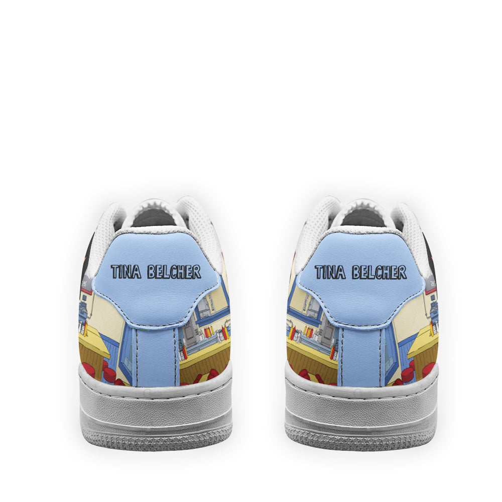 Tina Belcher Bob's Burger Custom Air Sneakers QD12- Cuztomshoes