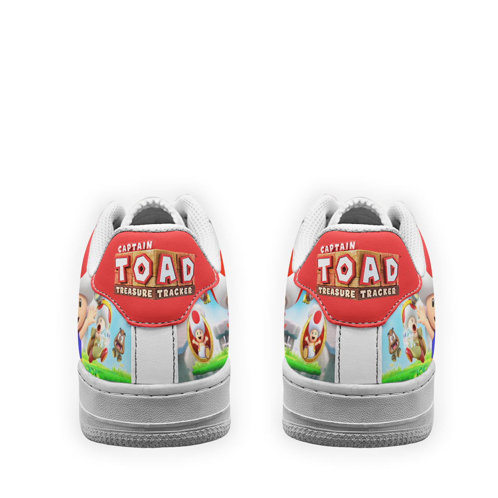 Toad Super Mario Air Sneakers Custom For Gamer Shoes- Cuztomshoes