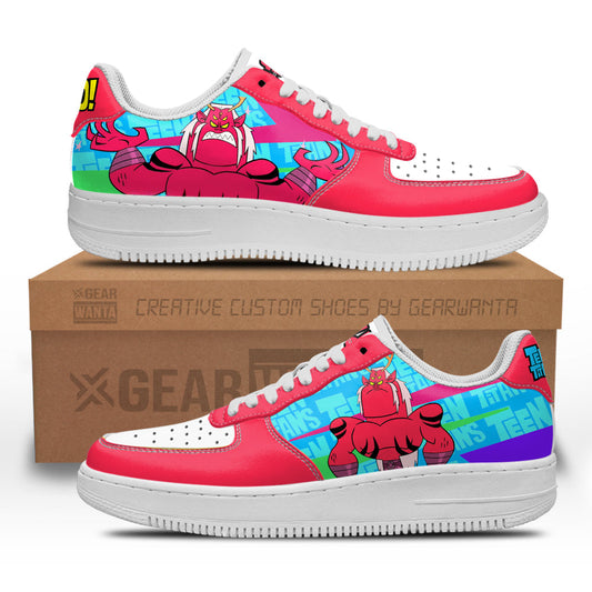 Trigon Air Sneakers Custom Teen Titan Go Cartoon Shoes- Cuztomshoes