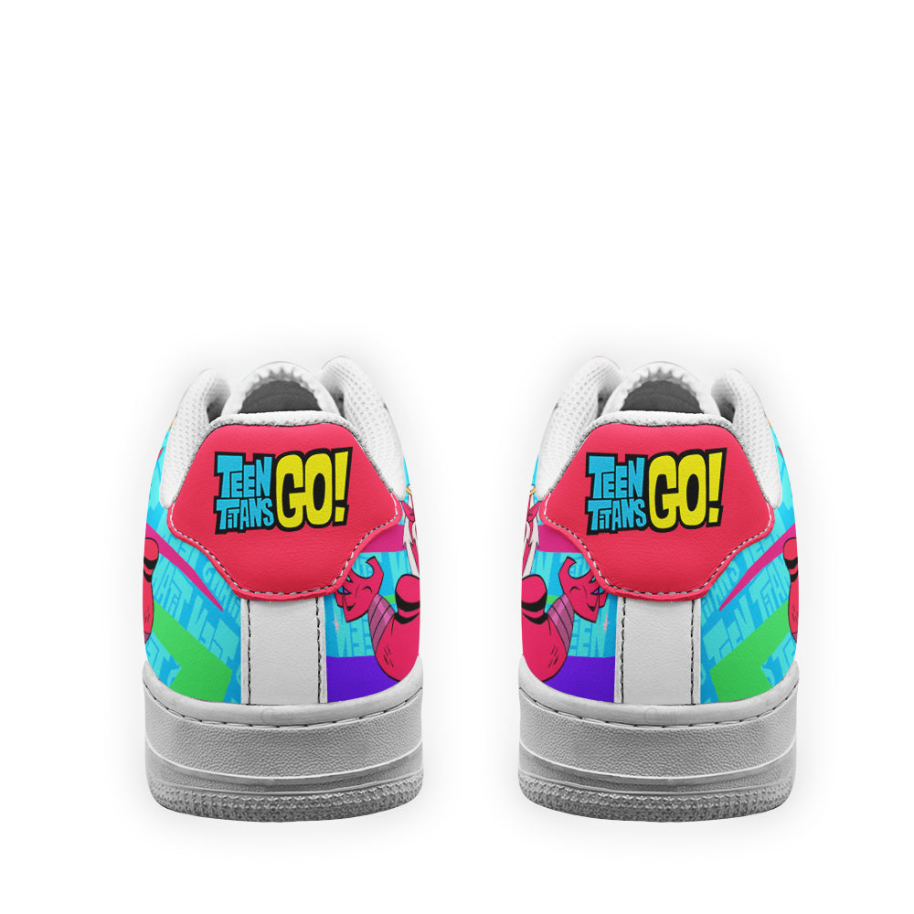 Trigon Air Sneakers Custom Teen Titan Go Cartoon Shoes- Cuztomshoes