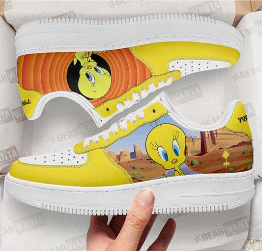 Tweety Looney Tunes Custom Air Sneakers QD14- Cuztomshoes