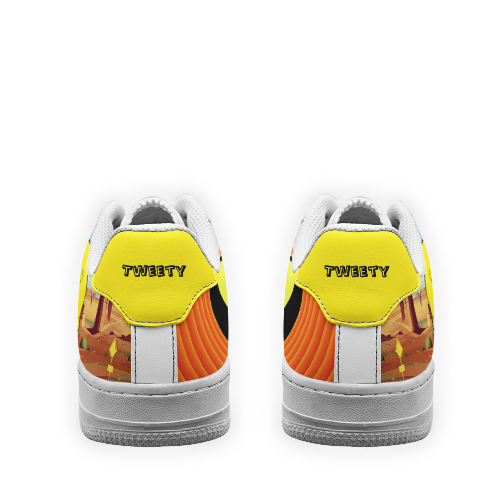 Tweety Looney Tunes Custom Air Sneakers QD14- Cuztomshoes