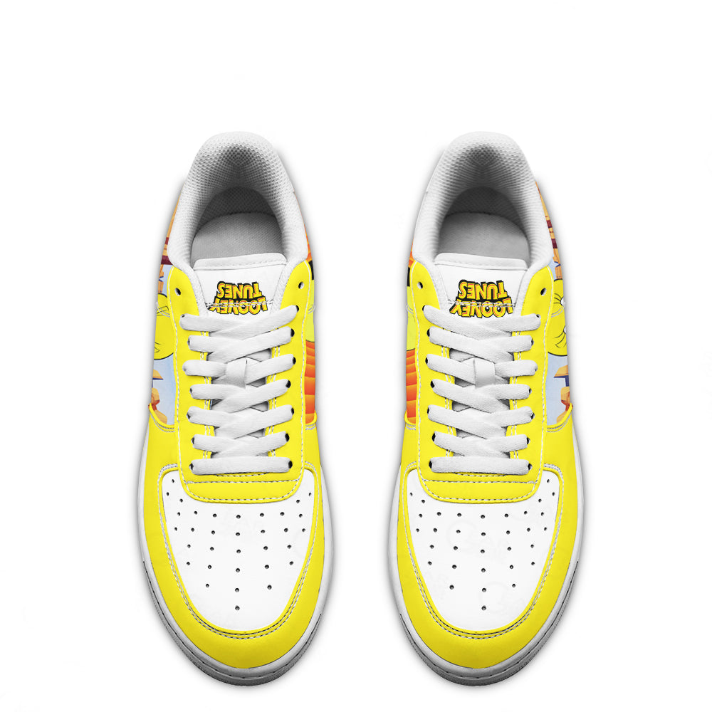 Tweety Looney Tunes Custom Air Sneakers QD14- Cuztomshoes